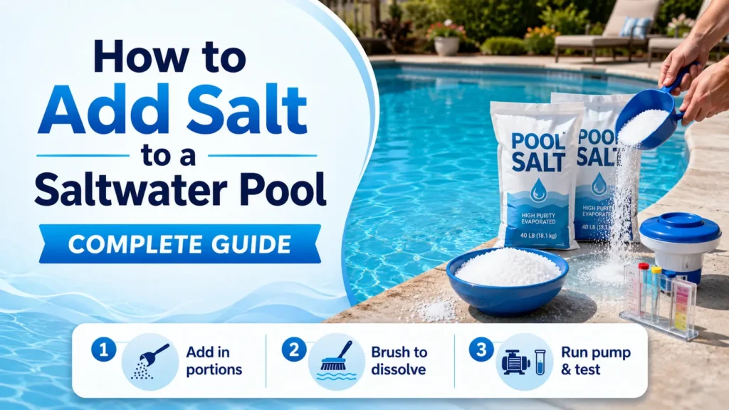 How to add salt to a saltwater pool