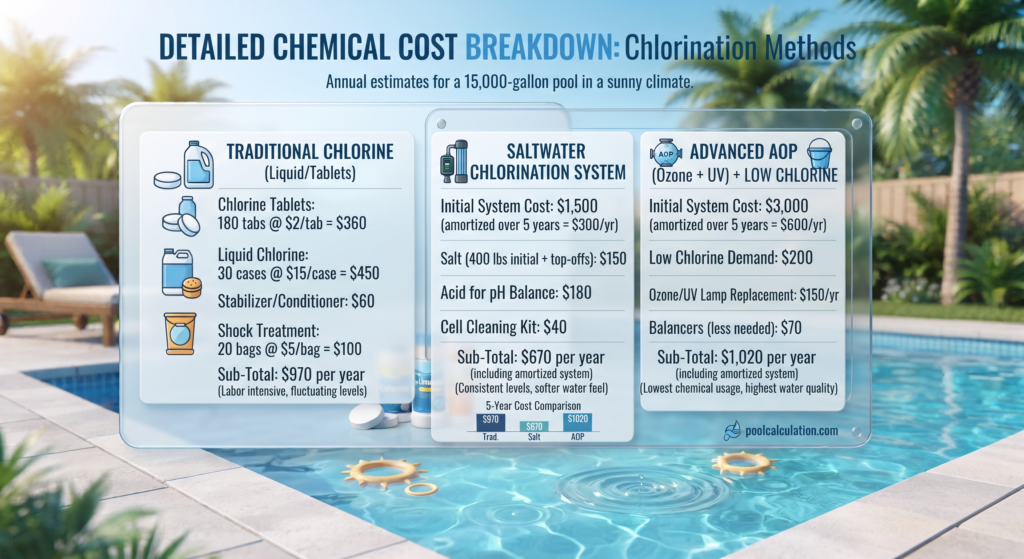 Pool Chemical Cost Calculator