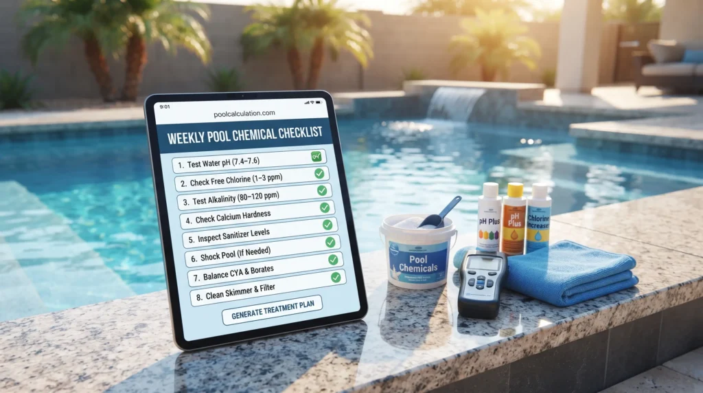 Weekly Pool Chemical Checklist