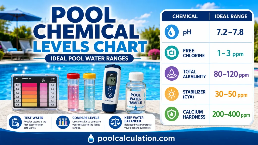 pool chemical levels chart